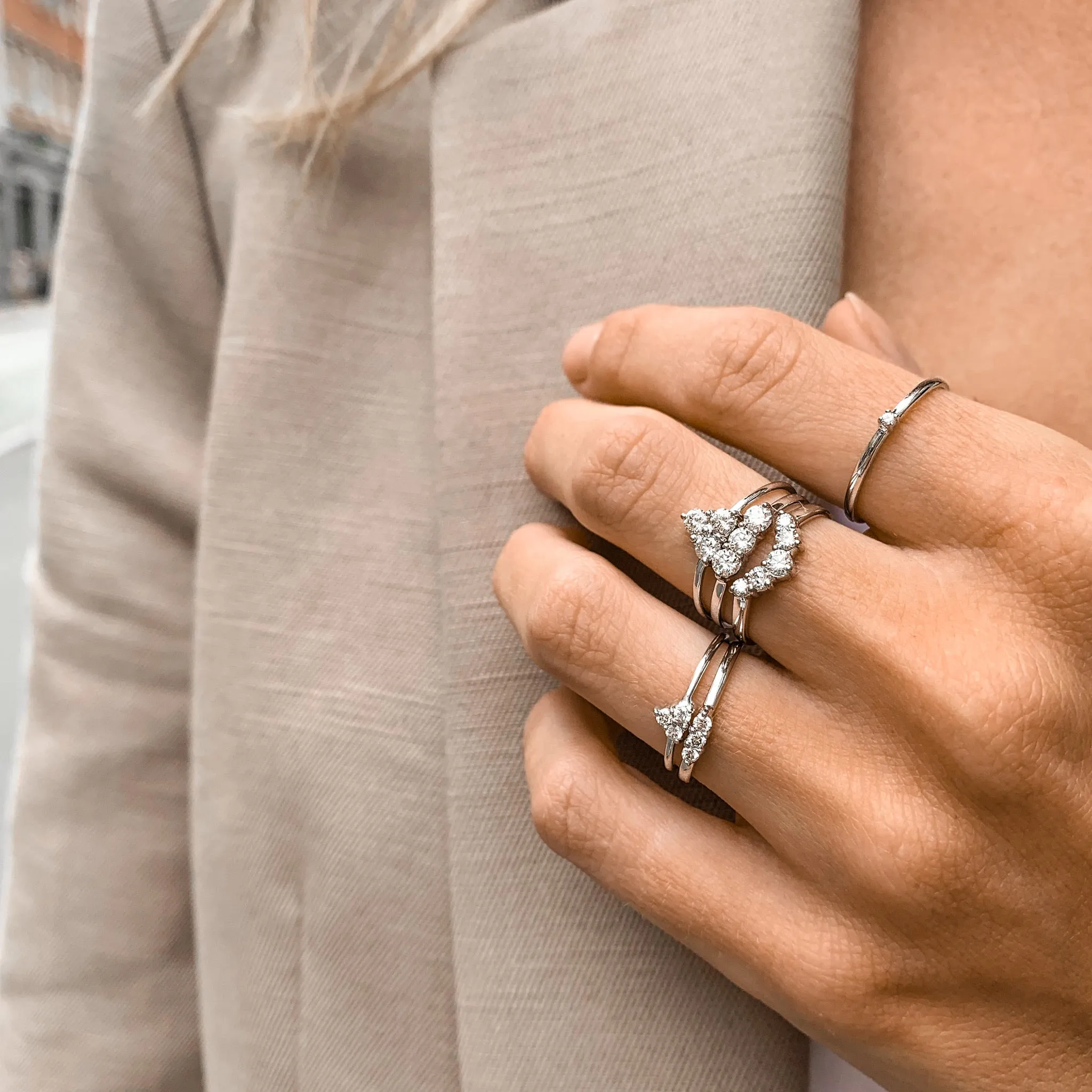 OLYMPIA, Artemis Ring, White Gold