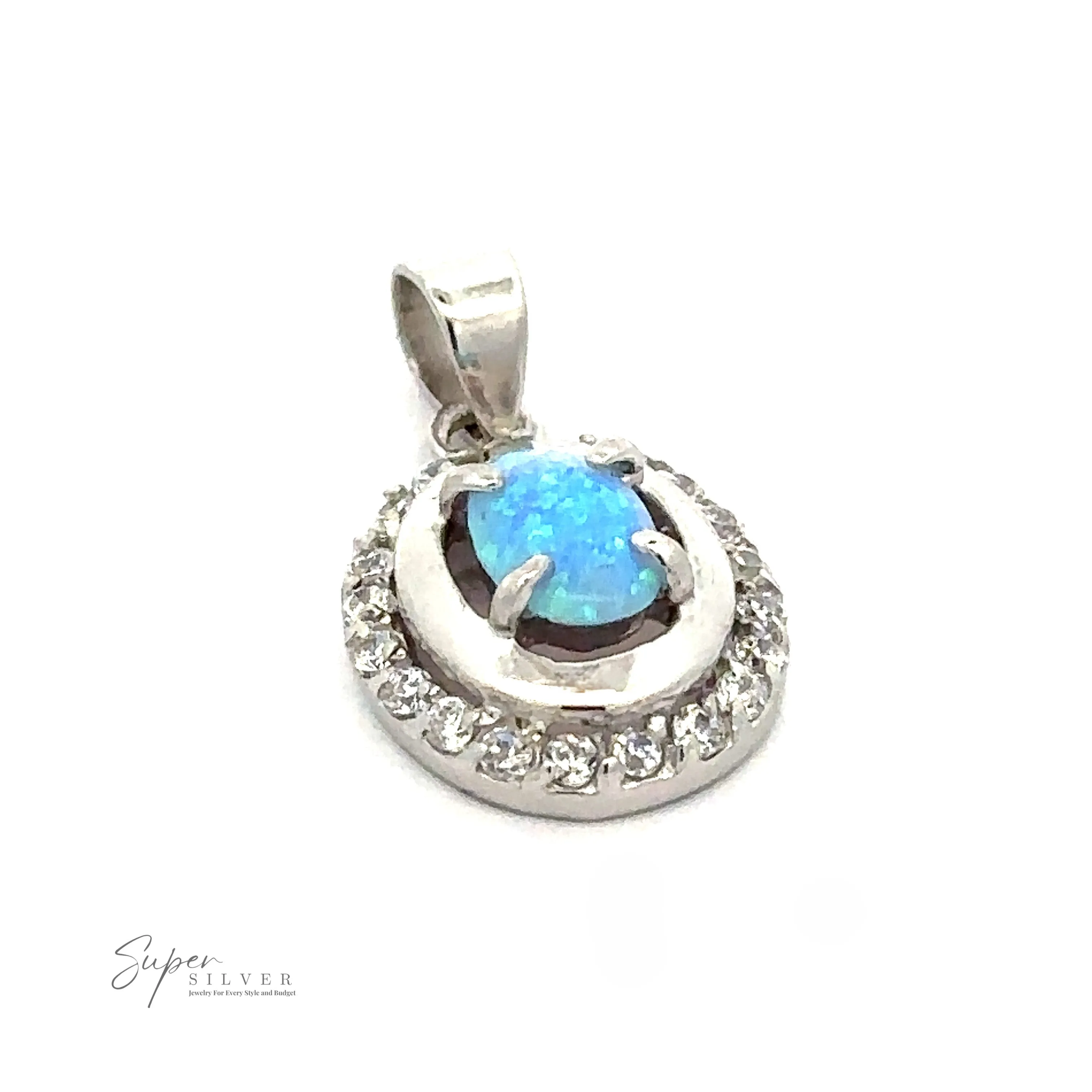 Opal Pendants with Cubic Zirconia