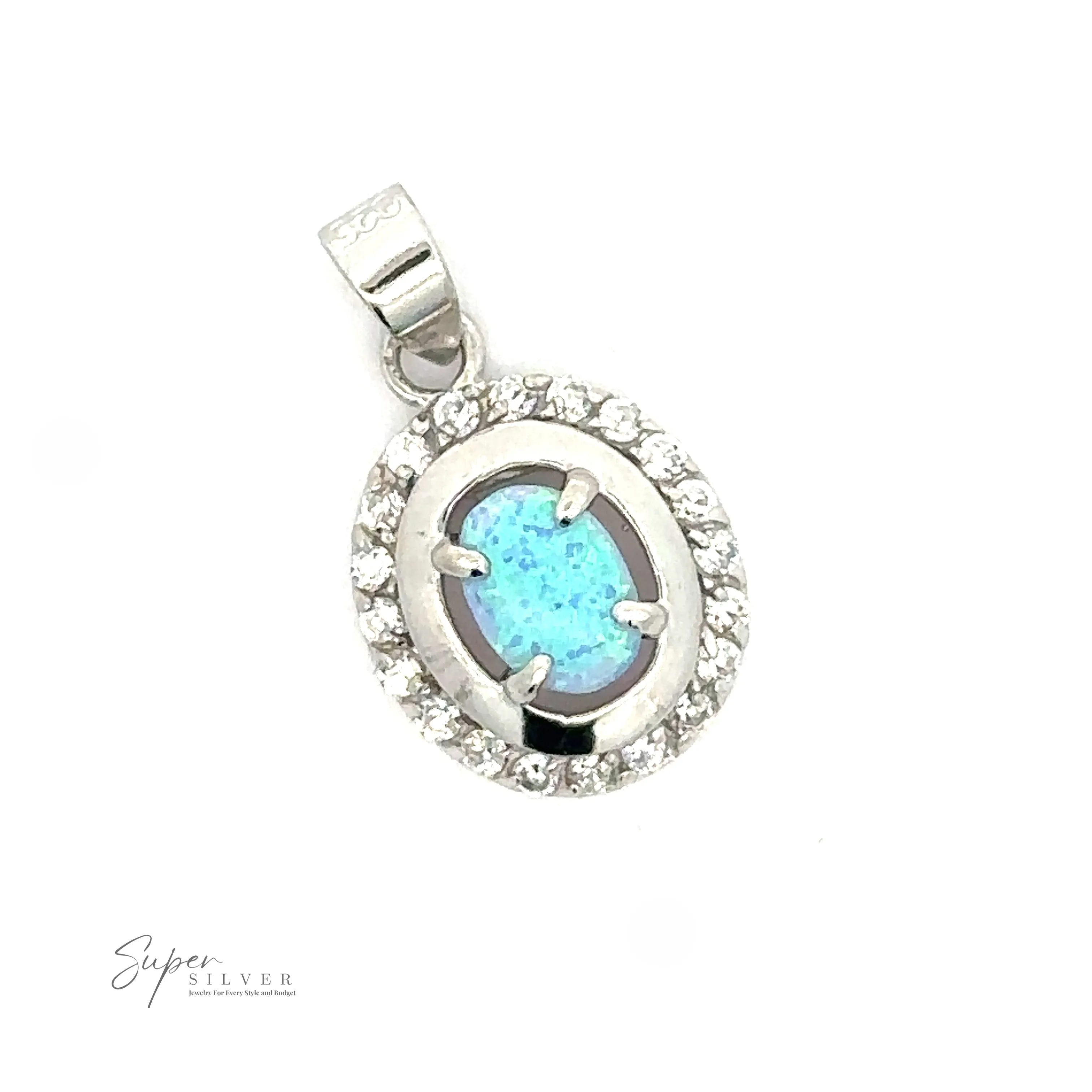 Opal Pendants with Cubic Zirconia