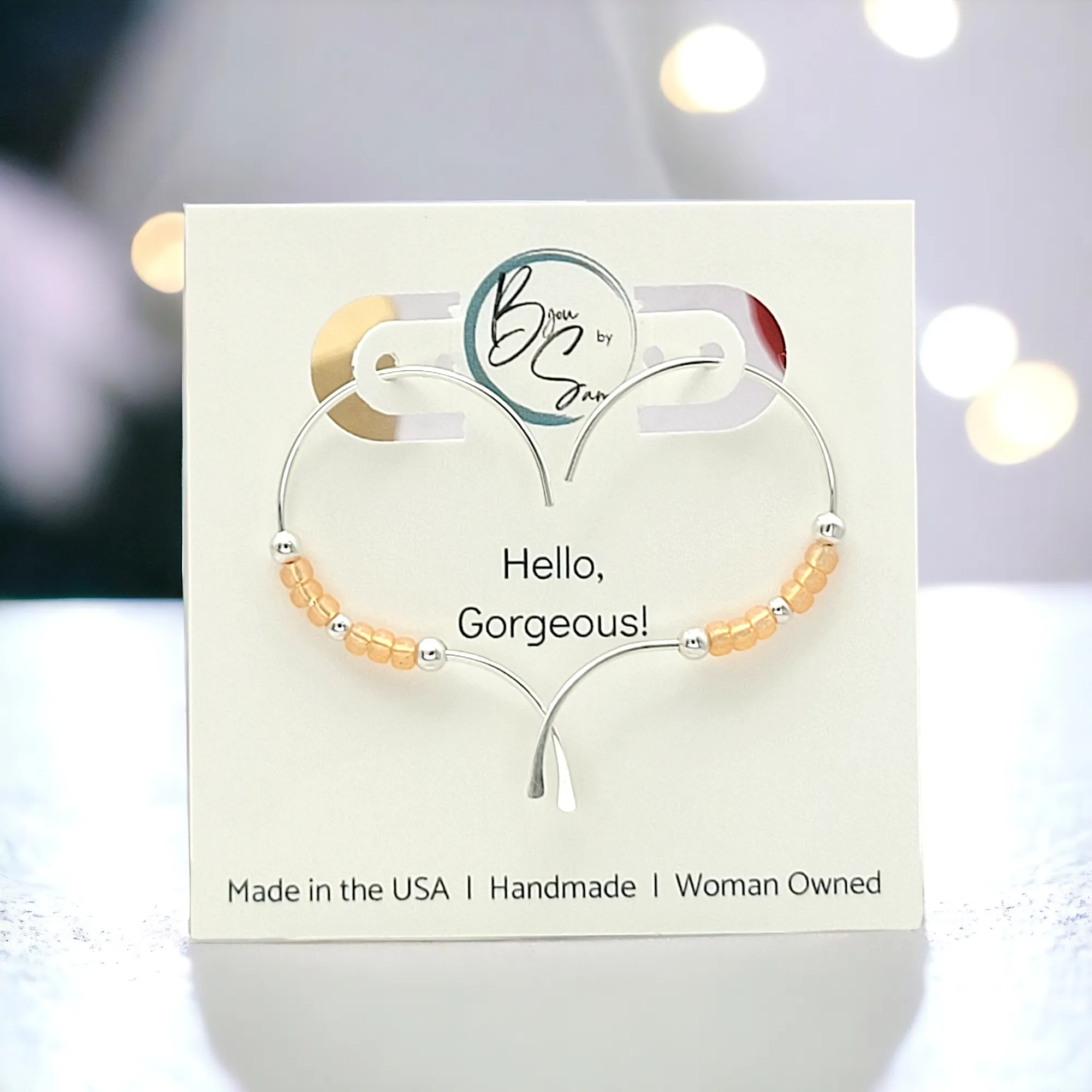 Open Heart - Silver & Orange