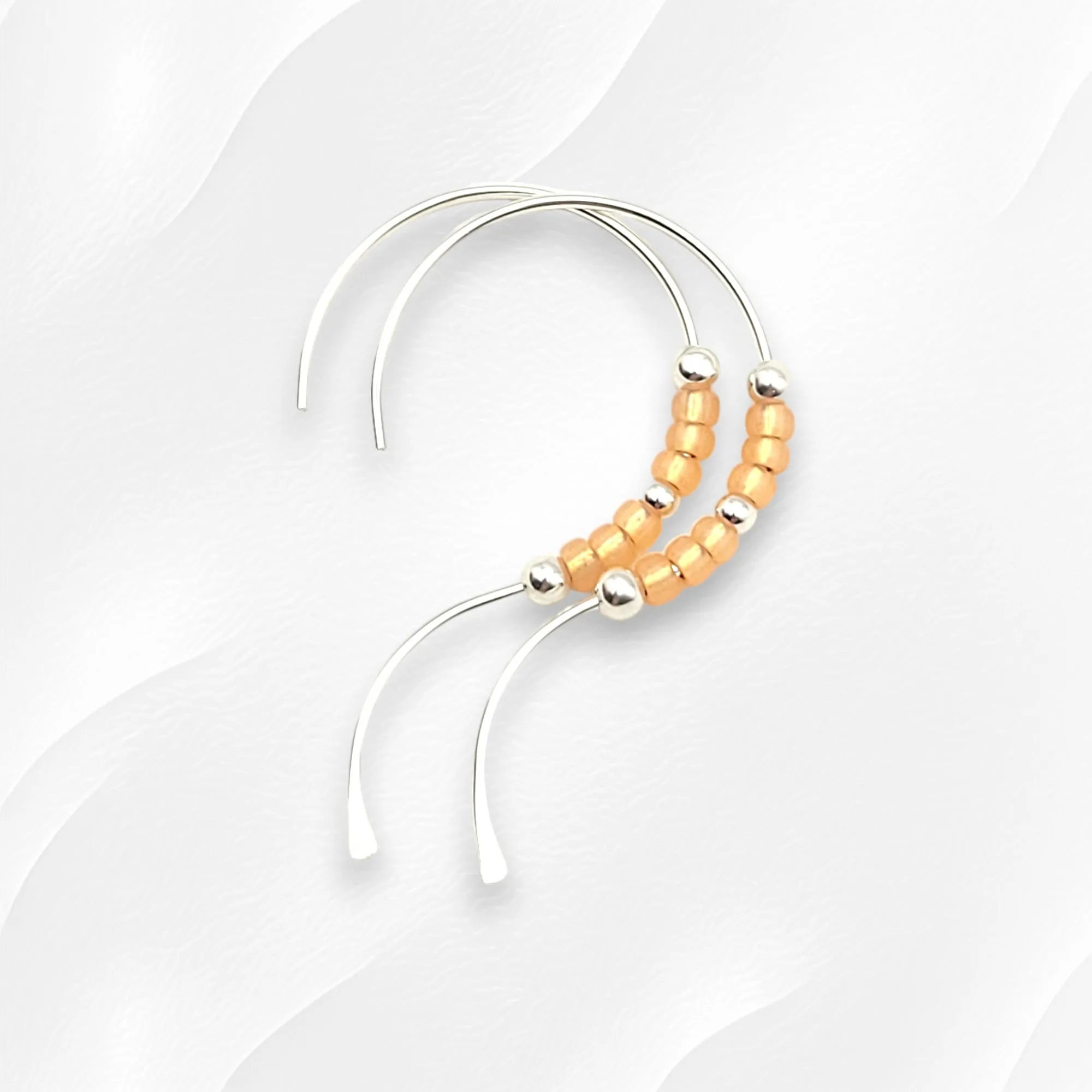 Open Heart - Silver & Orange