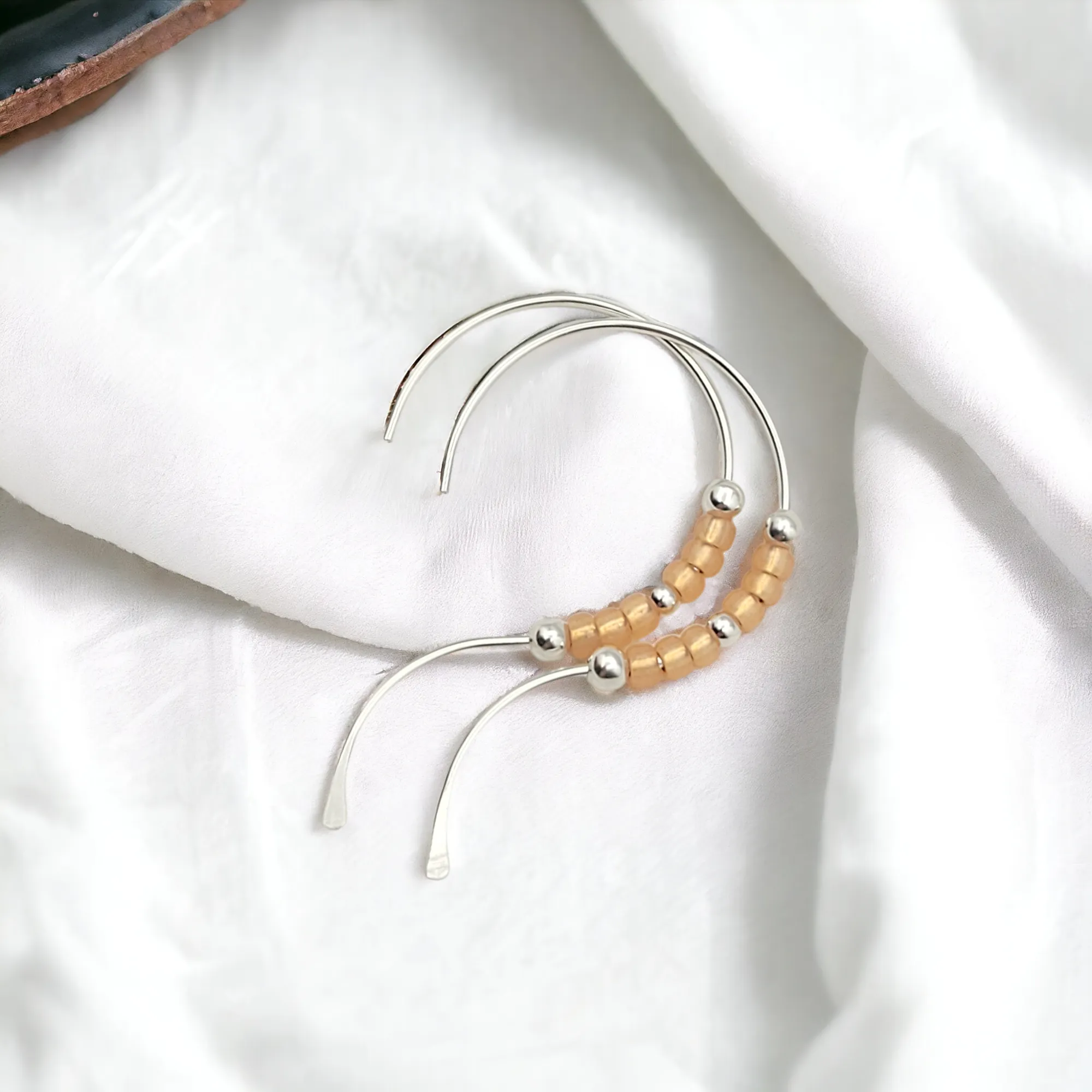 Open Heart - Silver & Orange