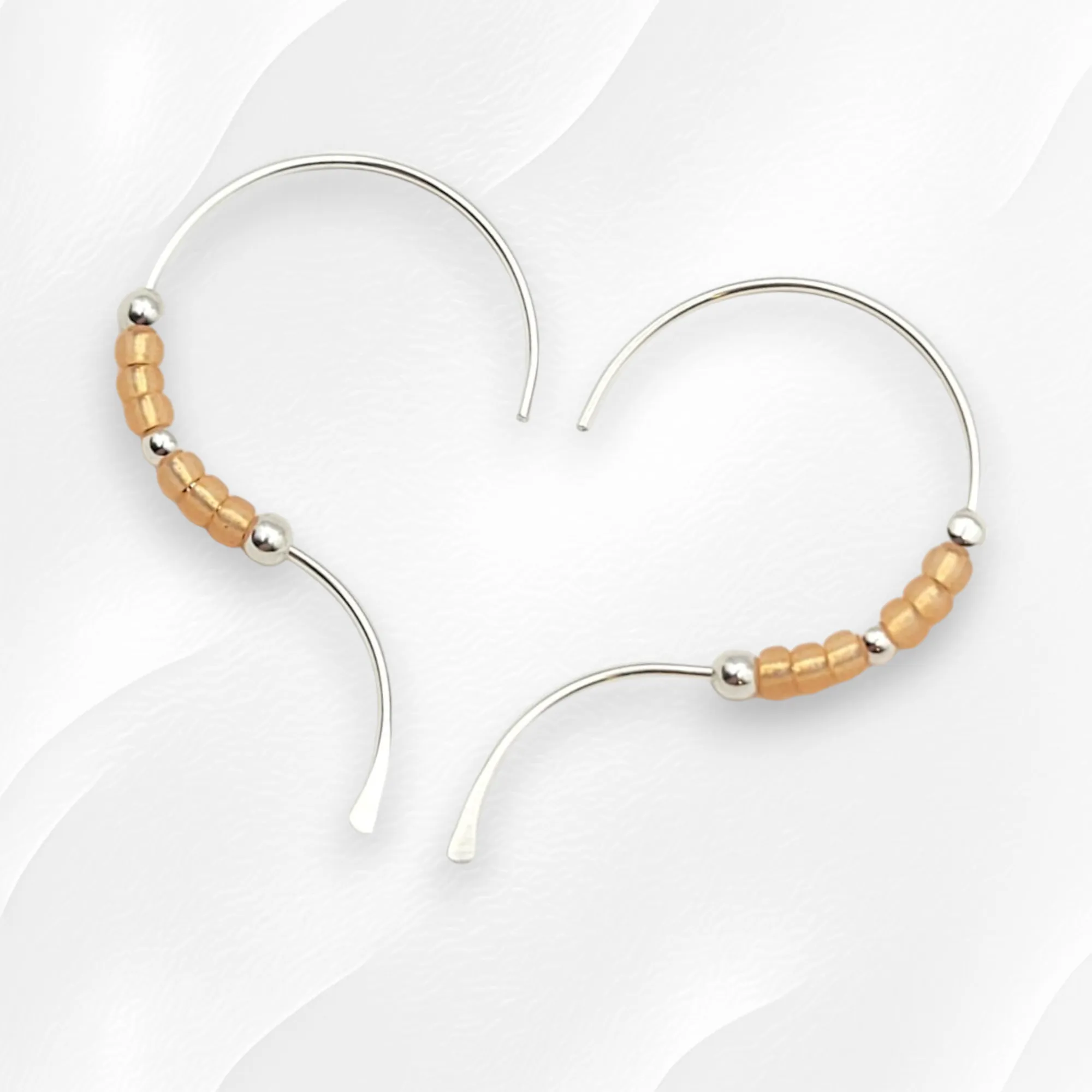 Open Heart - Silver & Orange