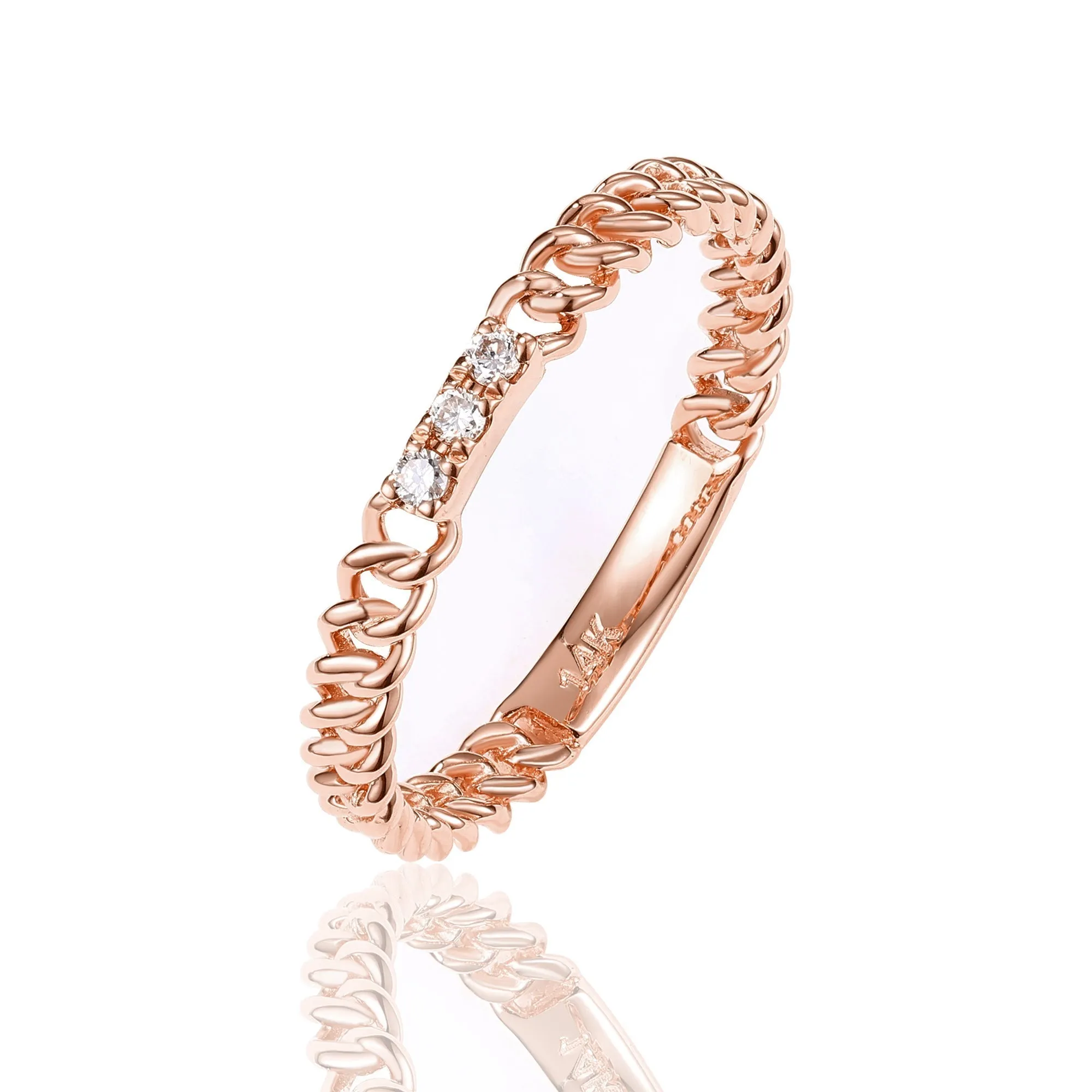 Orchid Gems Trinity Gleam Diamond Ring