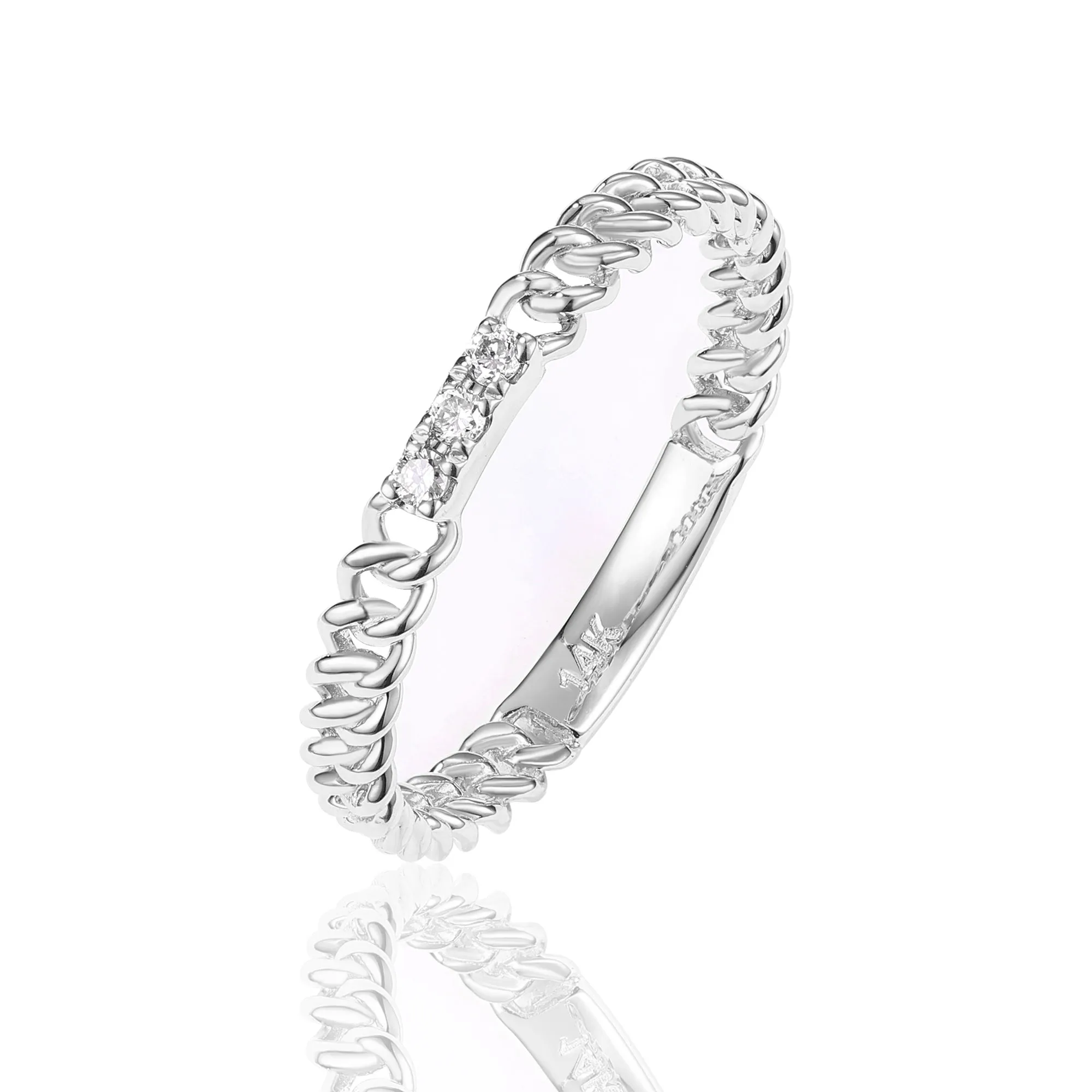 Orchid Gems Trinity Gleam Diamond Ring