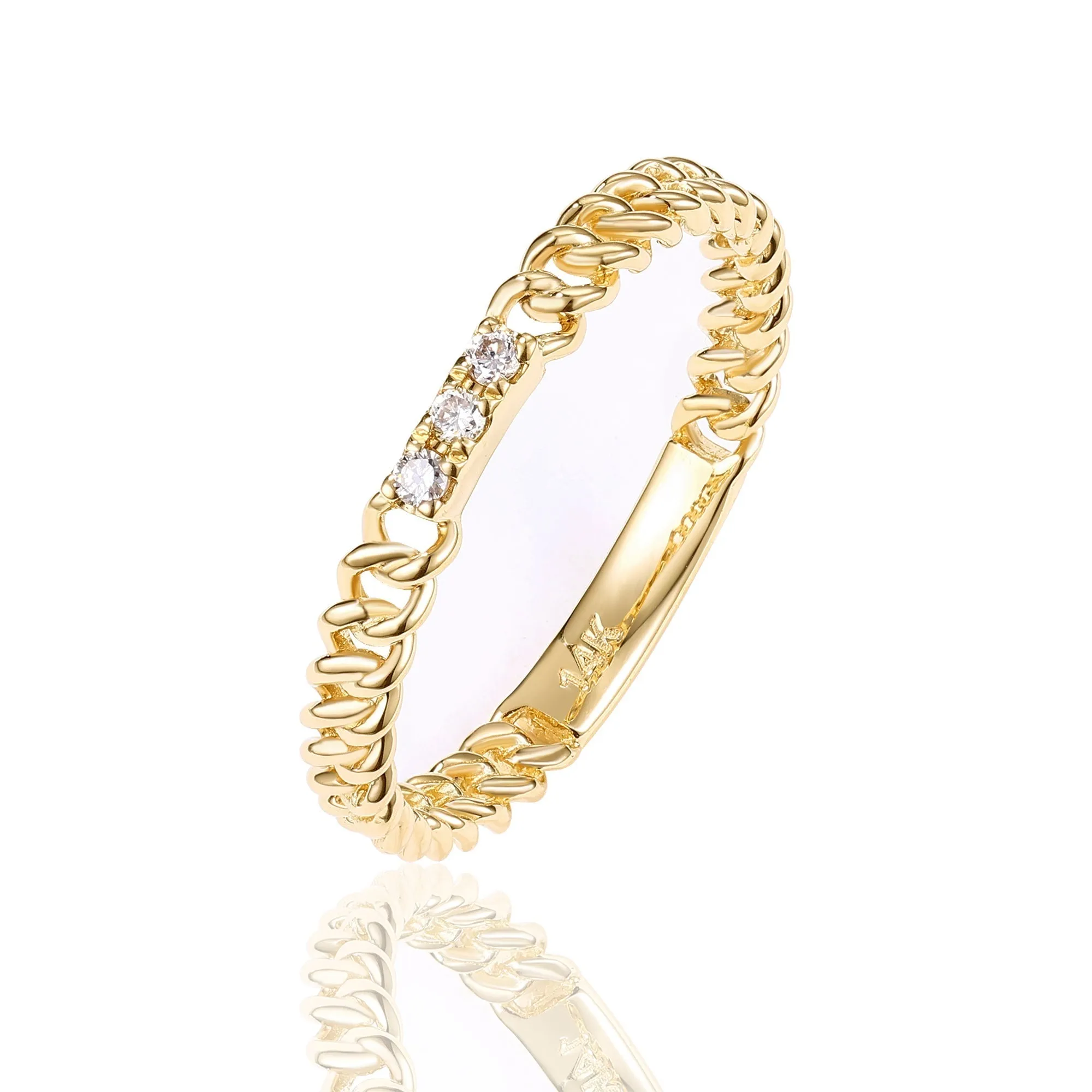 Orchid Gems Trinity Gleam Diamond Ring