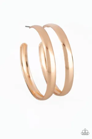 Paparazzi Earring ~ A Double Feature - Gold