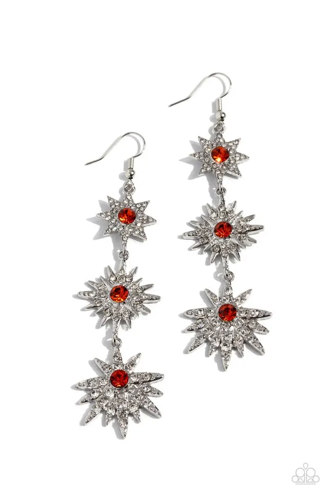 Paparazzi Earring ~ Stellar Series - Orange