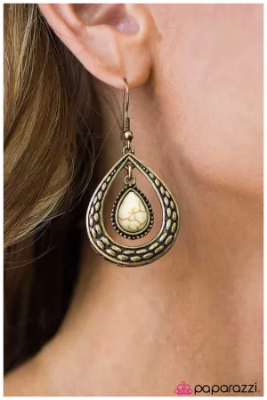 Paparazzi Earring ~ Tame the Beast  - White
