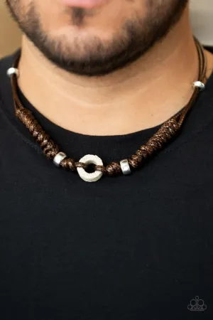 Paparazzi Necklace ~ Beach Cruise - Brown