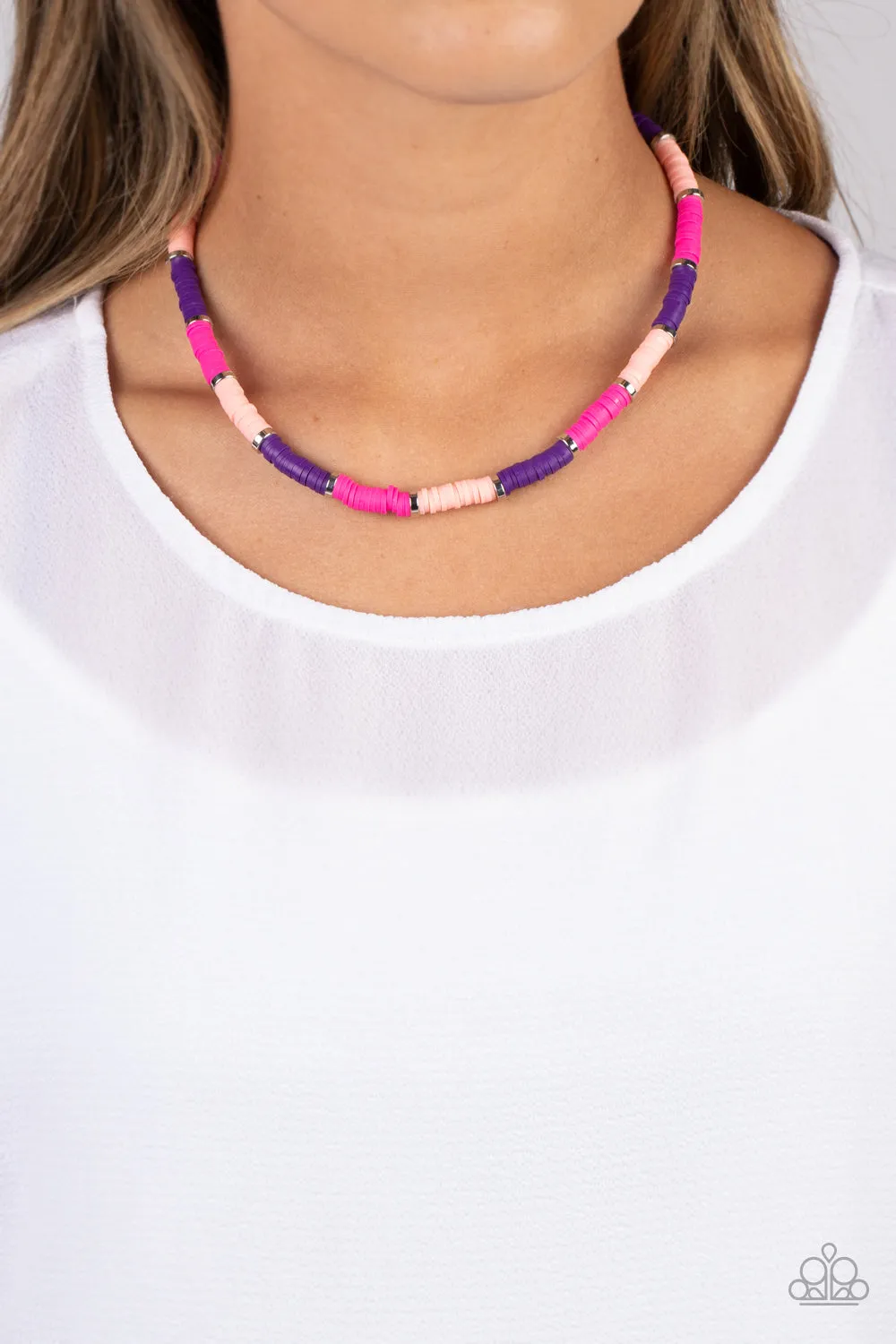 Paparazzi - Rainbow Road - Pink - Necklace