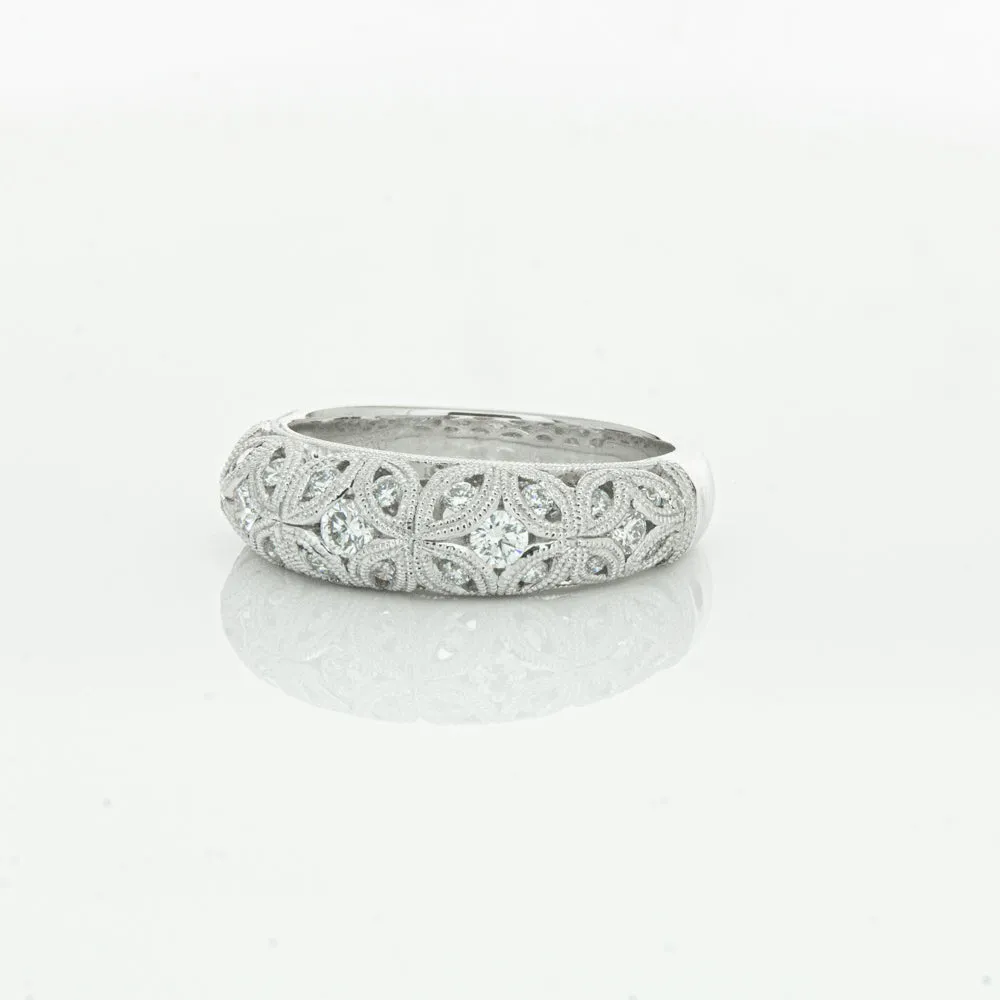 Platinum Diamond Filigree Ring
