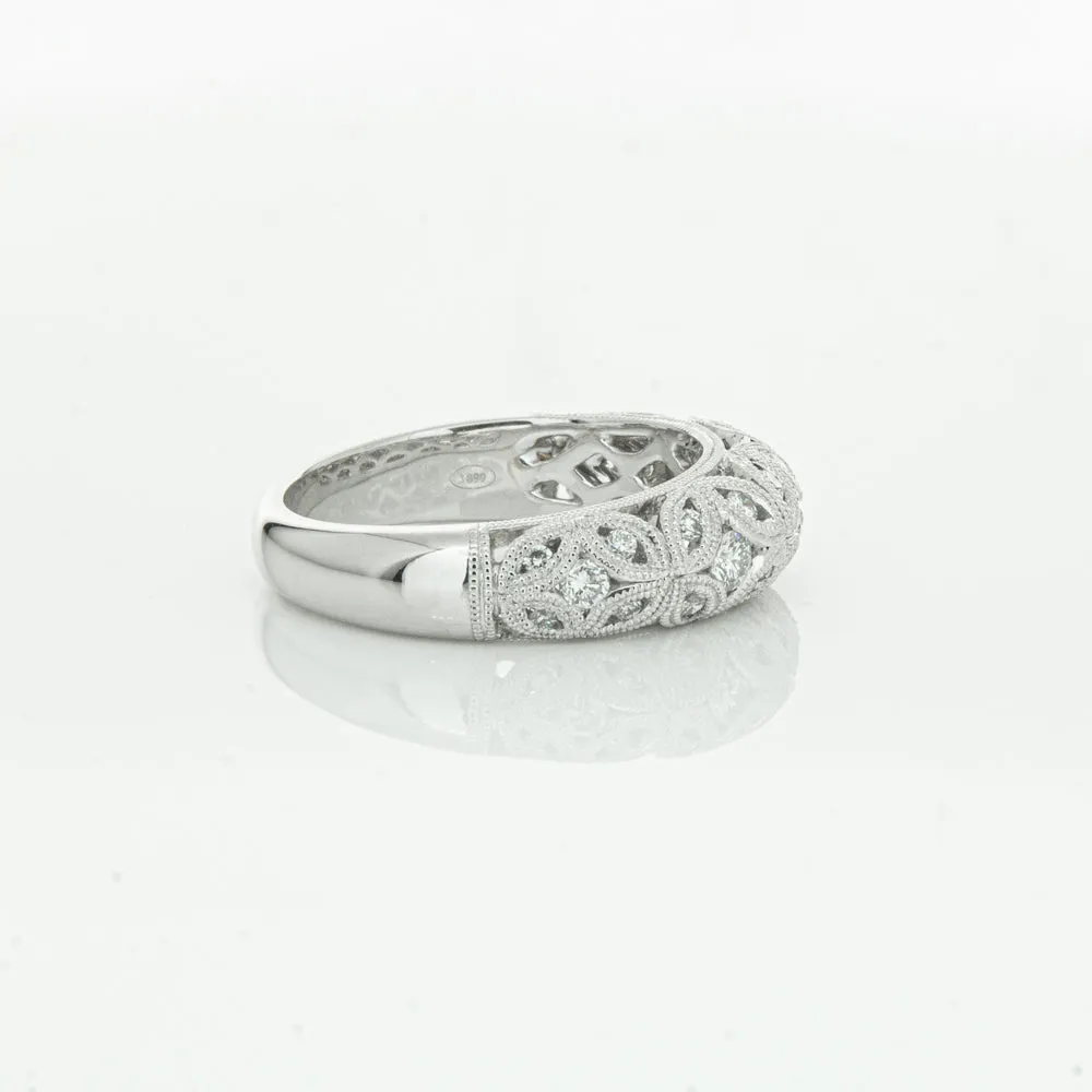 Platinum Diamond Filigree Ring