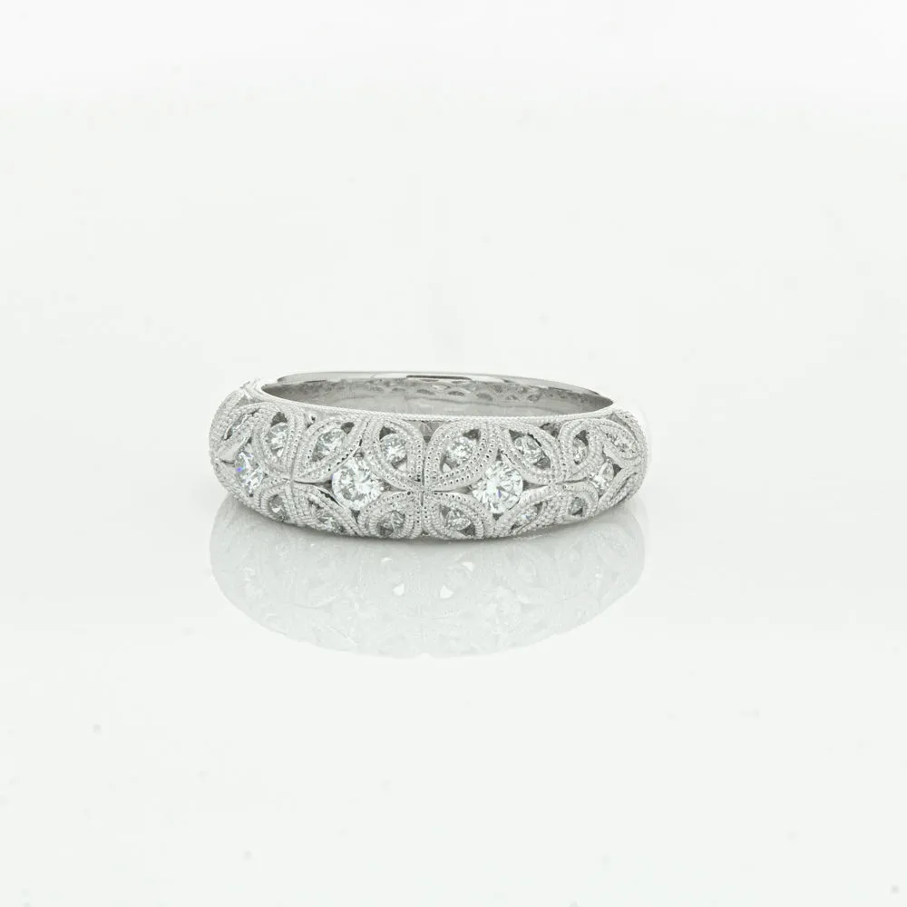 Platinum Diamond Filigree Ring