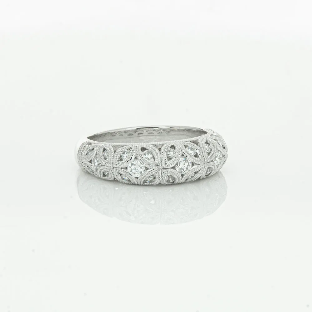 Platinum Diamond Filigree Ring