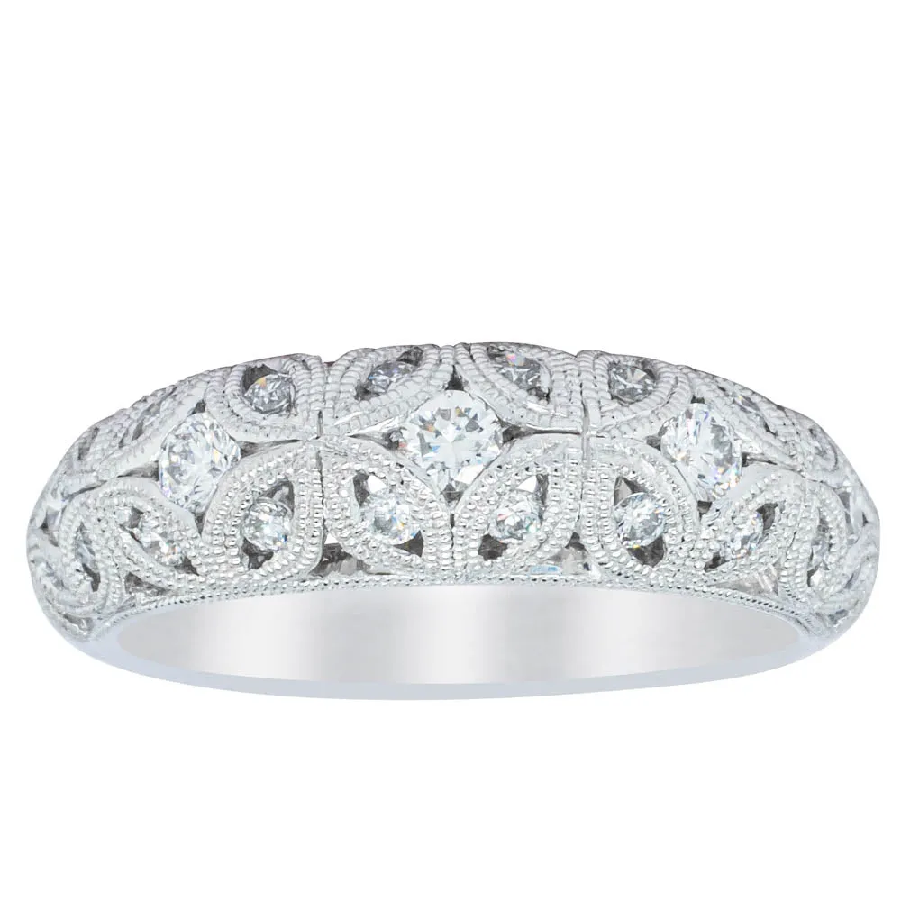 Platinum Diamond Filigree Ring