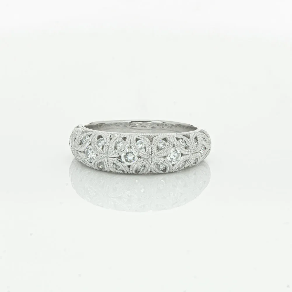 Platinum Diamond Filigree Ring