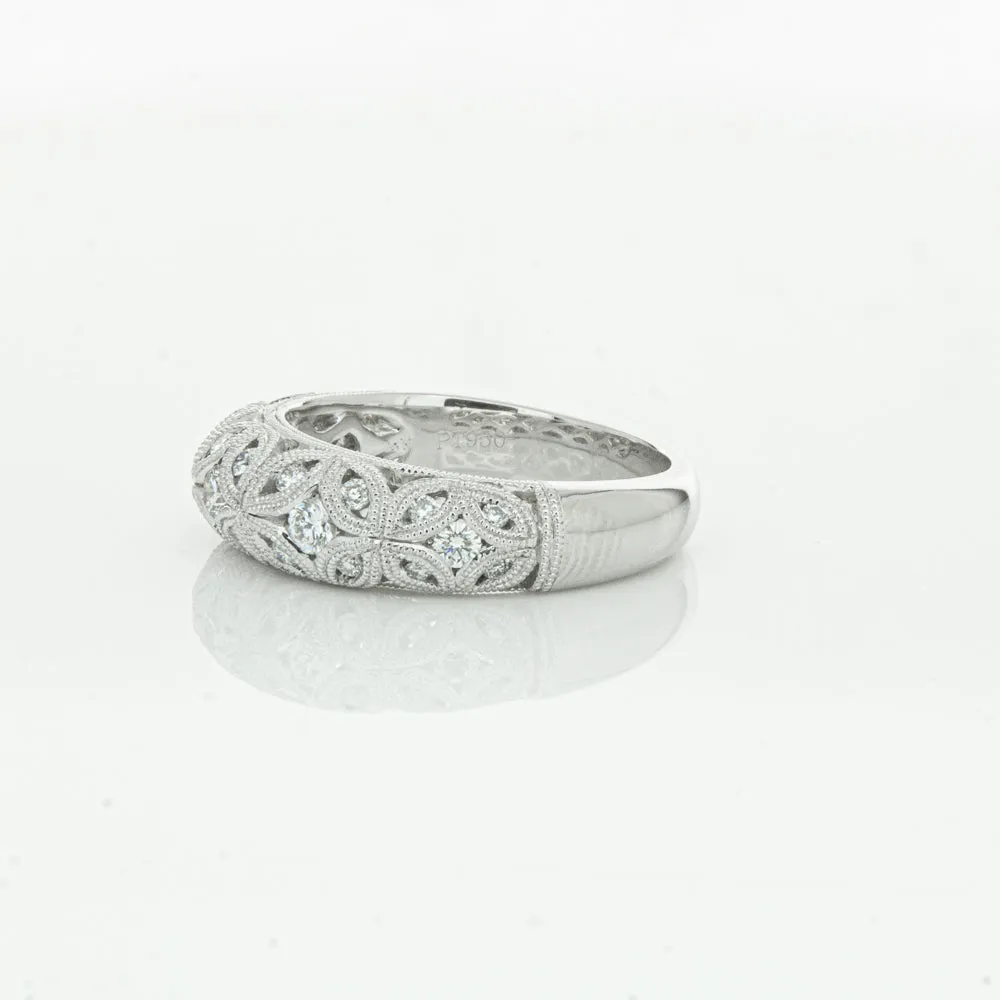 Platinum Diamond Filigree Ring