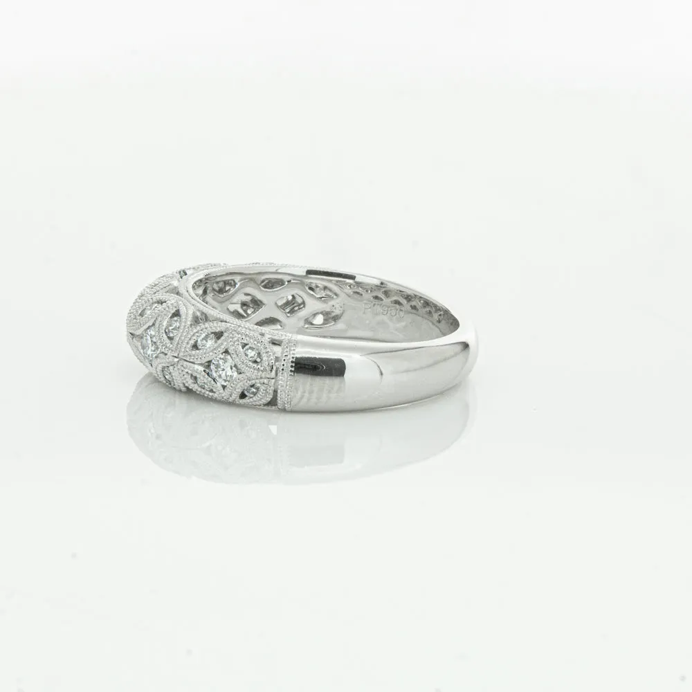 Platinum Diamond Filigree Ring