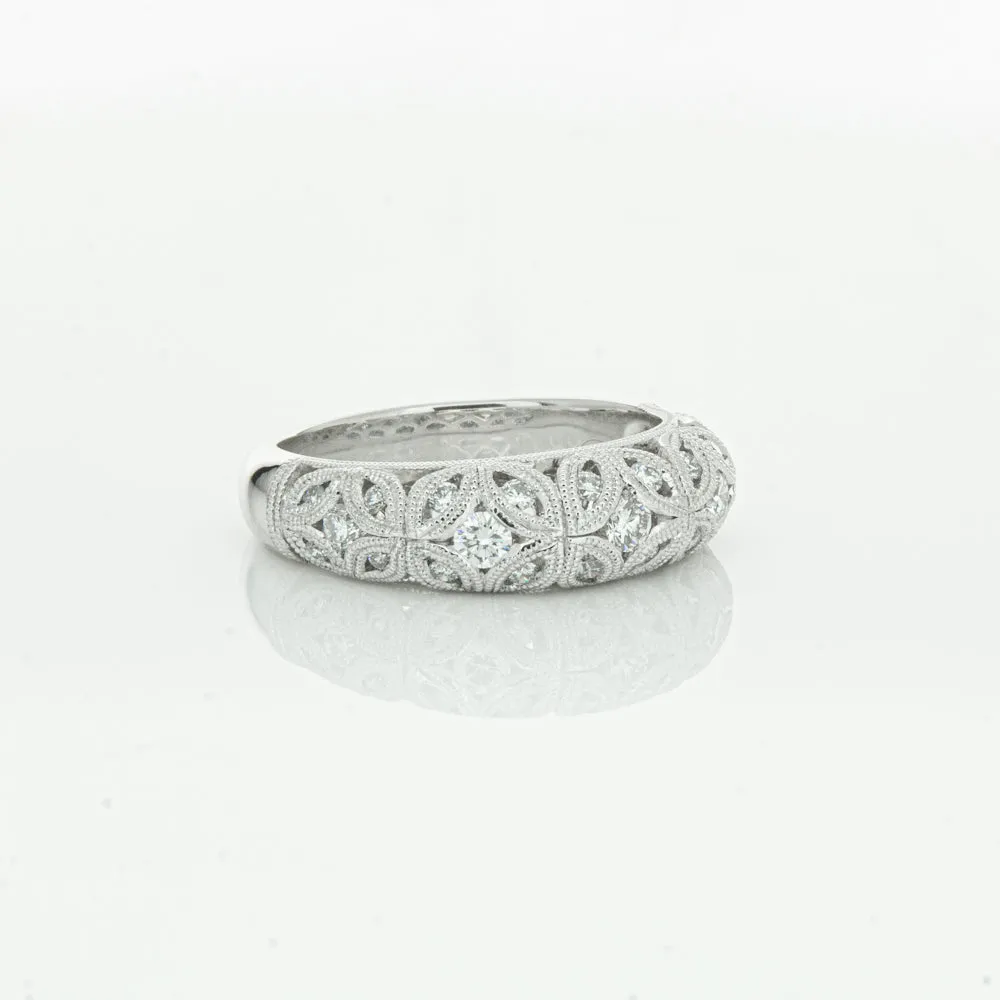 Platinum Diamond Filigree Ring