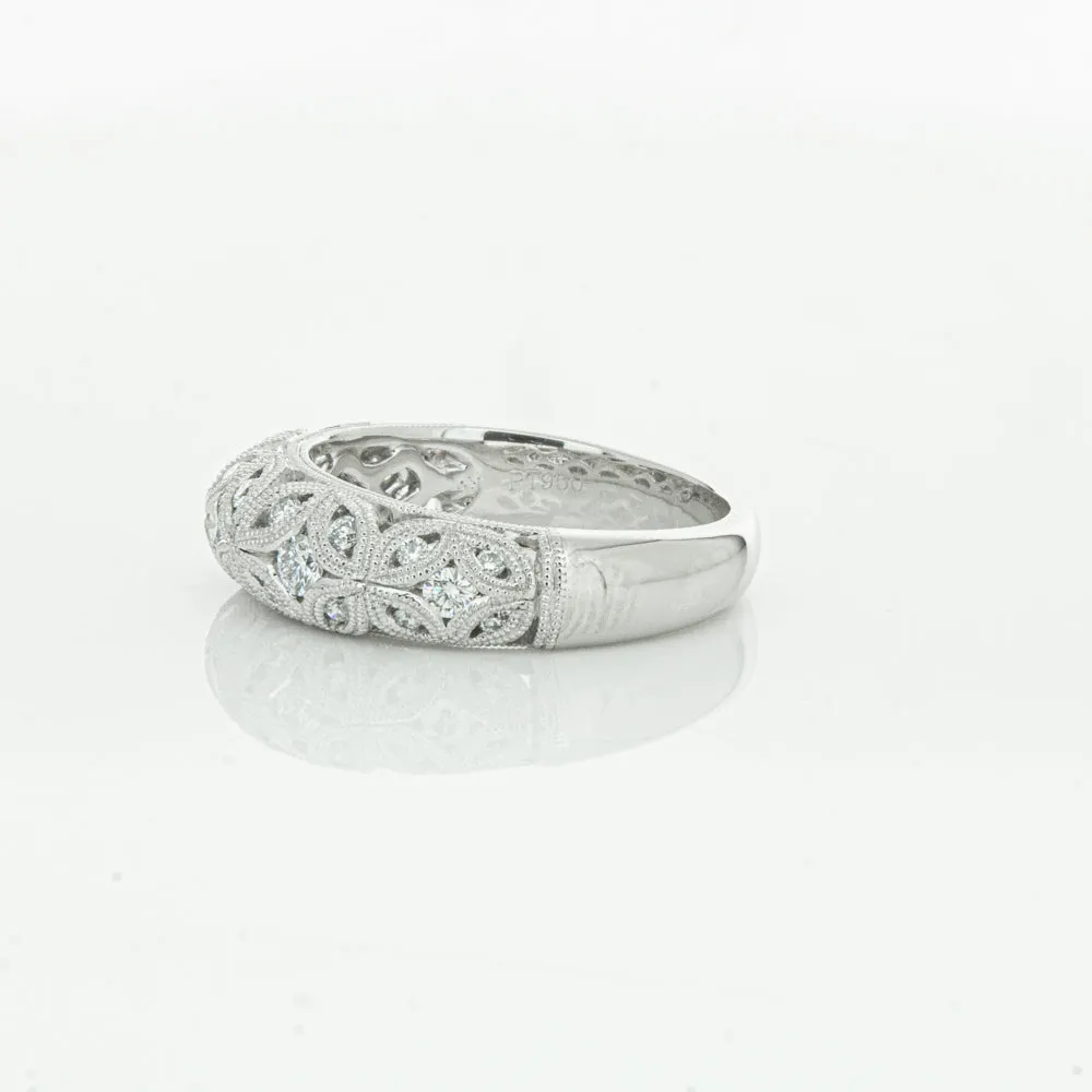 Platinum Diamond Filigree Ring