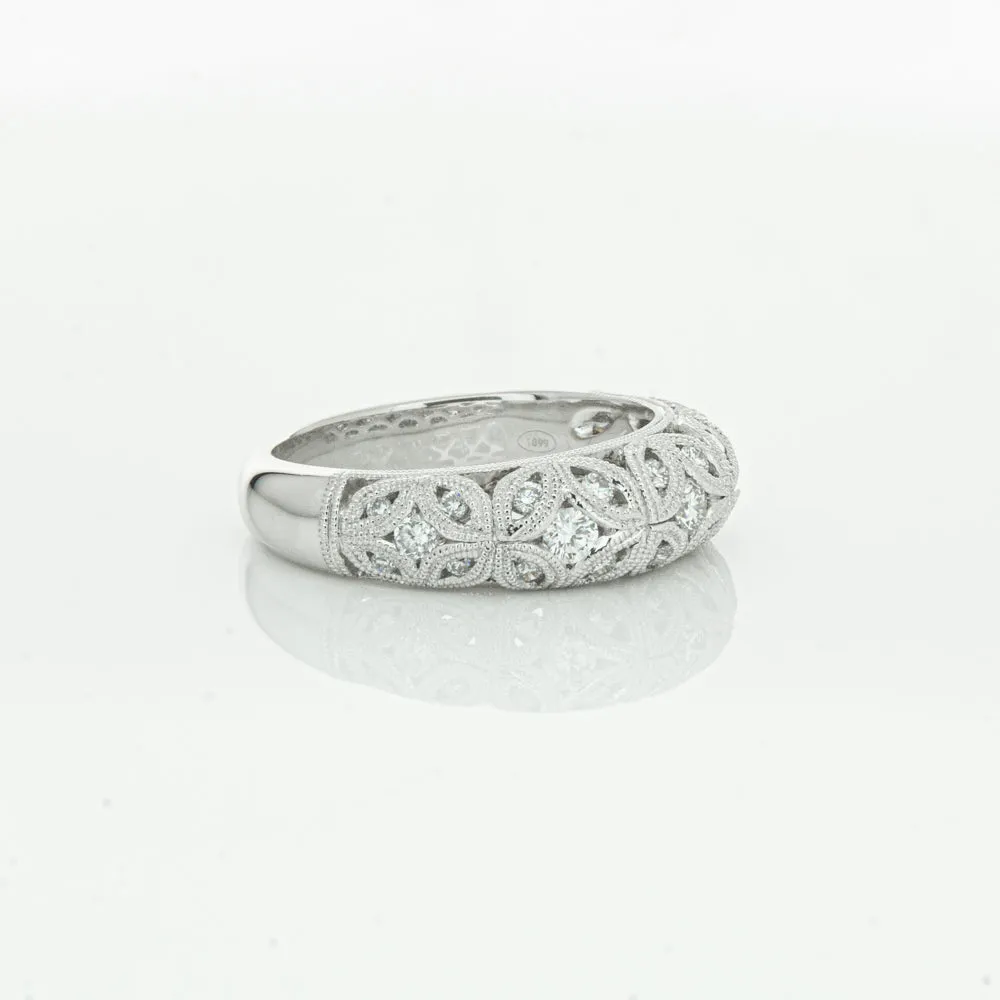 Platinum Diamond Filigree Ring