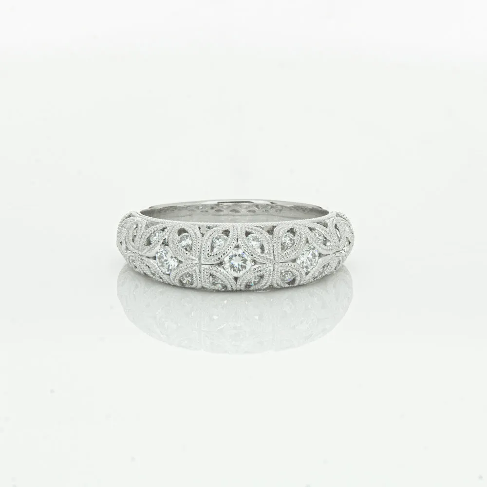 Platinum Diamond Filigree Ring