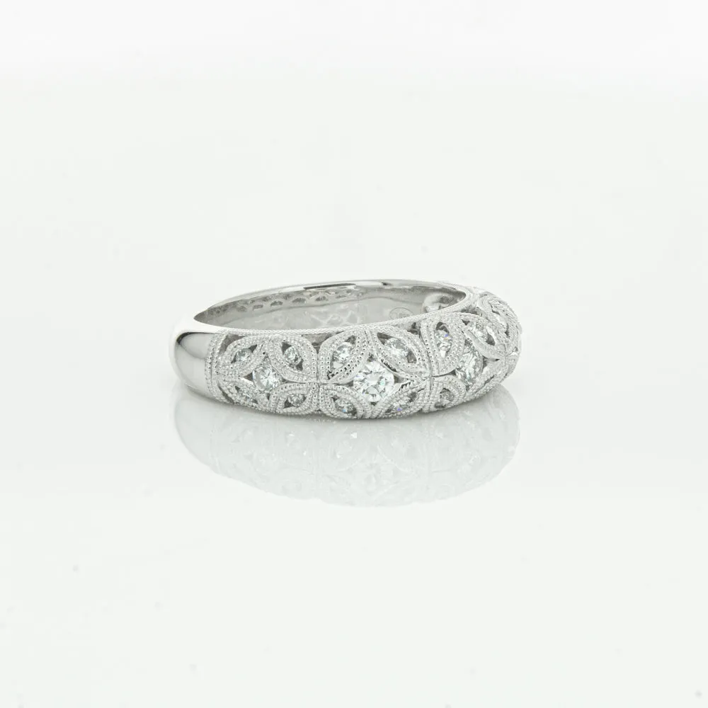 Platinum Diamond Filigree Ring