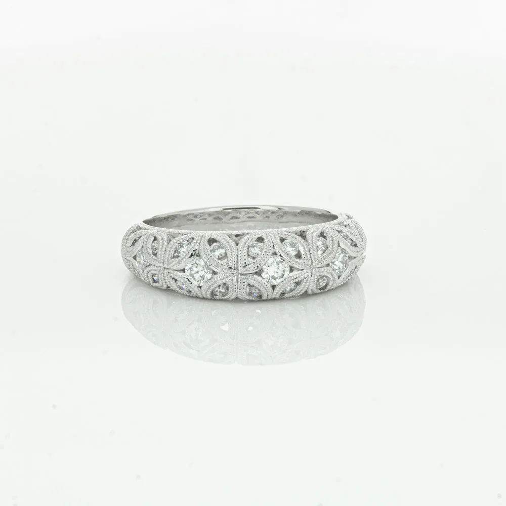 Platinum Diamond Filigree Ring