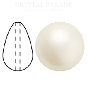Preciosa Crystal Nacre Pear Drop Pearl - Cream
