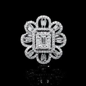 PREORDER | Floral Statement Diamond Ring 14kt