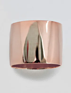 RICH Thick Cigar Band Ring | 18K Rose Gold Over Sterling Silver