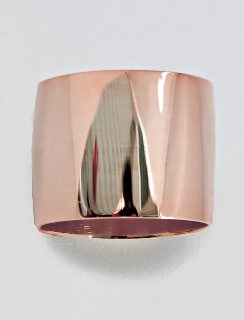 RICH Thick Cigar Band Ring | 18K Rose Gold Over Sterling Silver