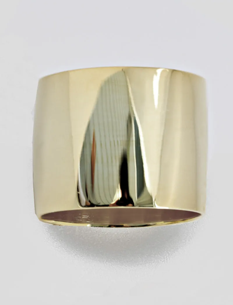 RICH Thick Sterling Silver Cigar Band Ring