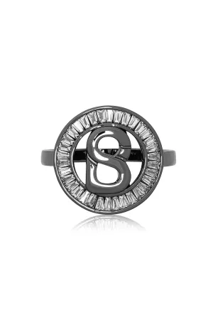 Round Ring Brooch - Hematite
