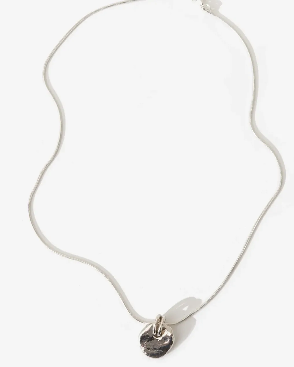 RS No 37 Disc Necklace 40cm Silver