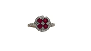 Ruby Halo Ring