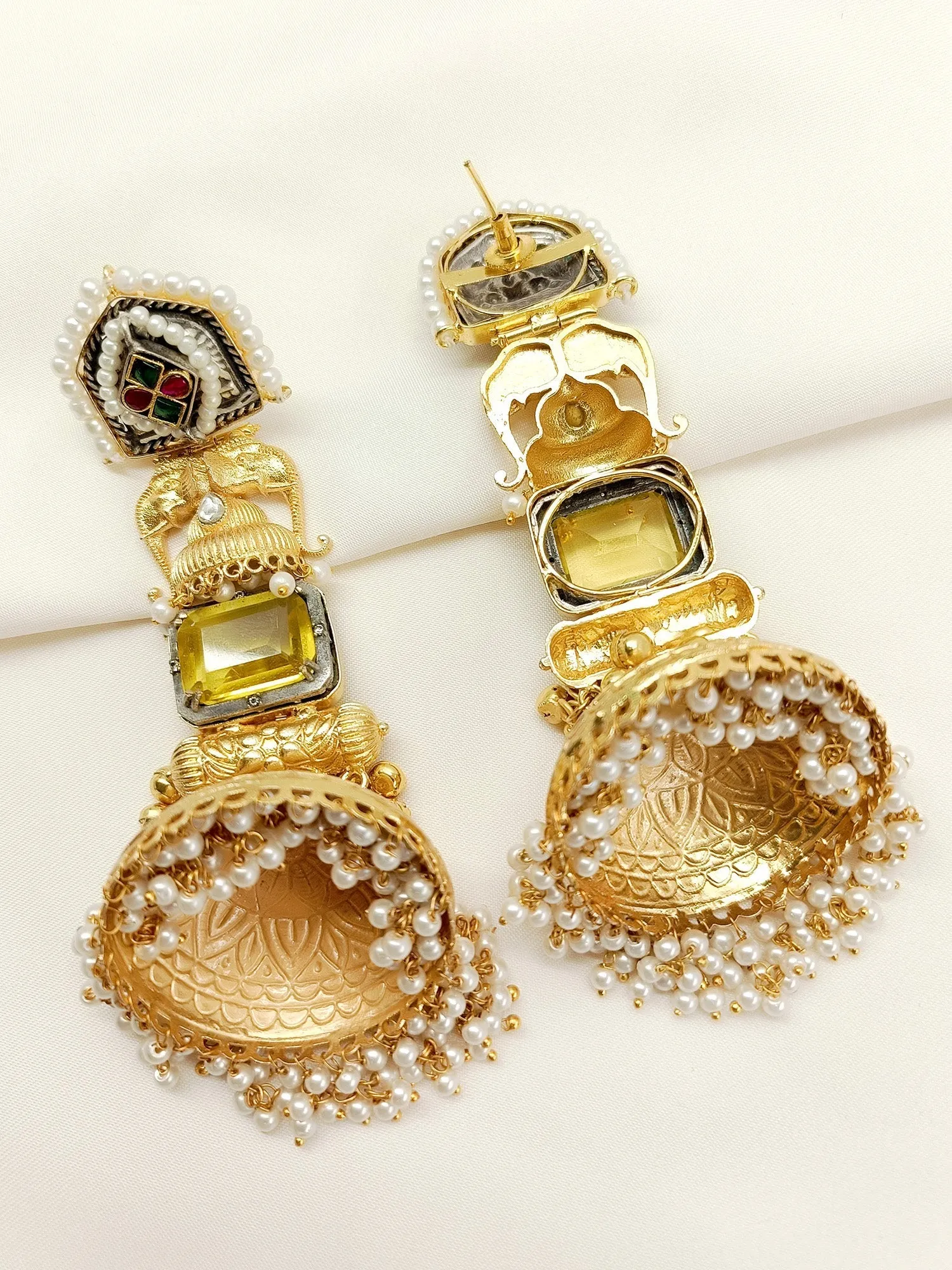 Sadhna Yellow Boutique Jhumki