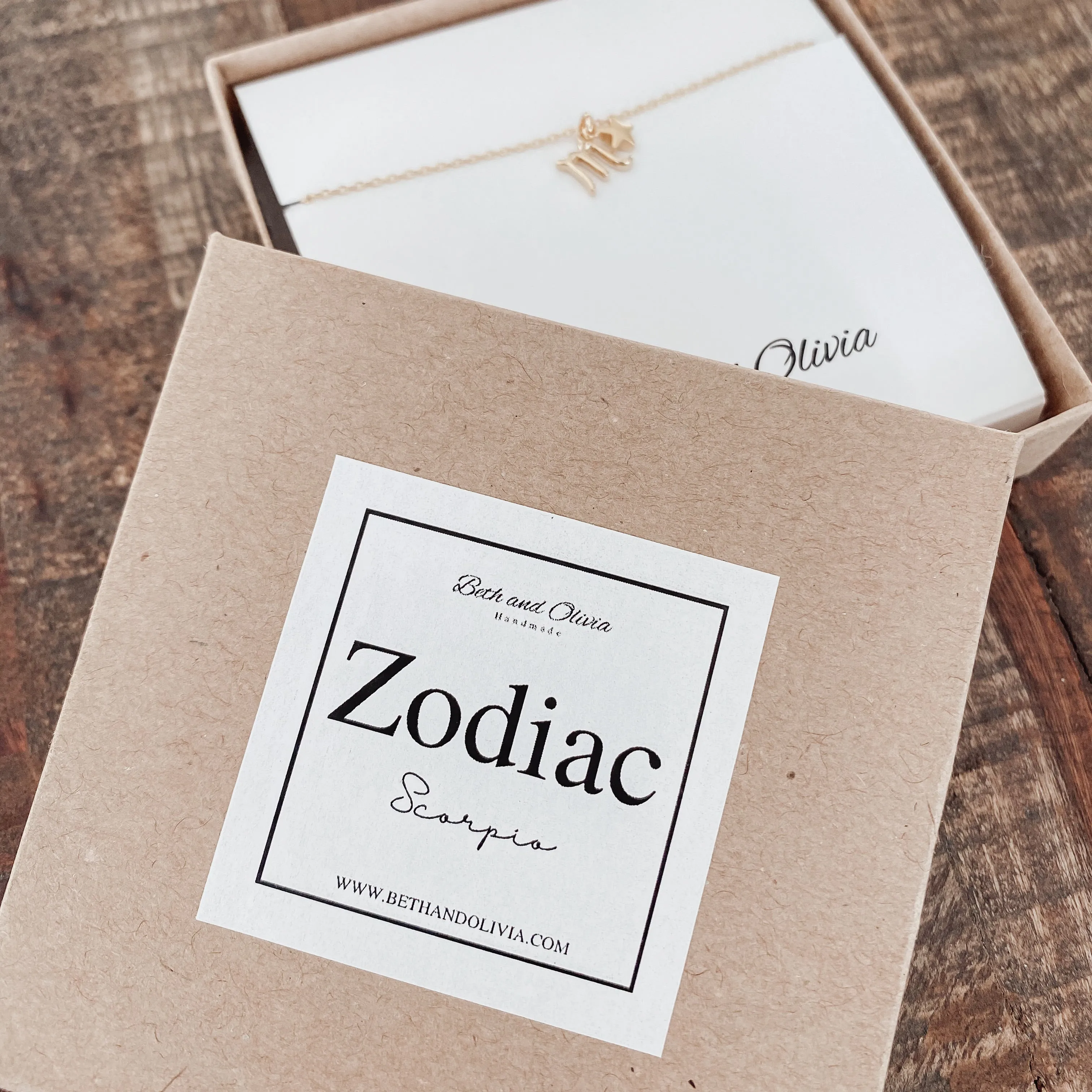 Scorpio Zodiac Charm Necklace