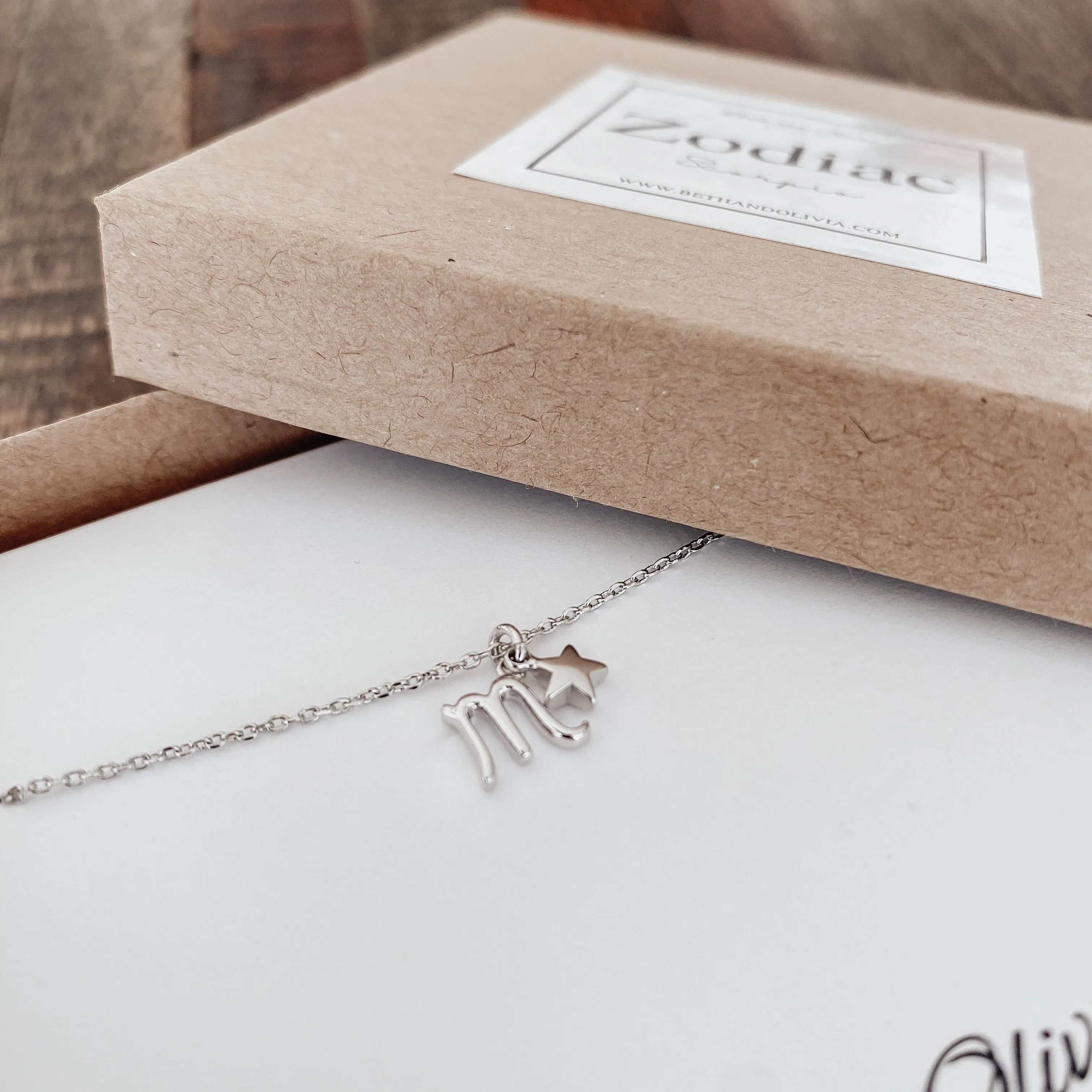 Scorpio Zodiac Charm Necklace