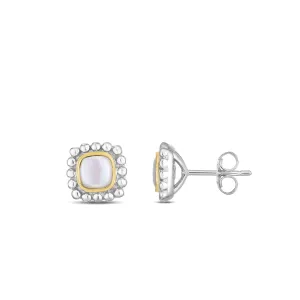 Silver & 18K Gold Prosecco Quadra Mother of Pearl Studs