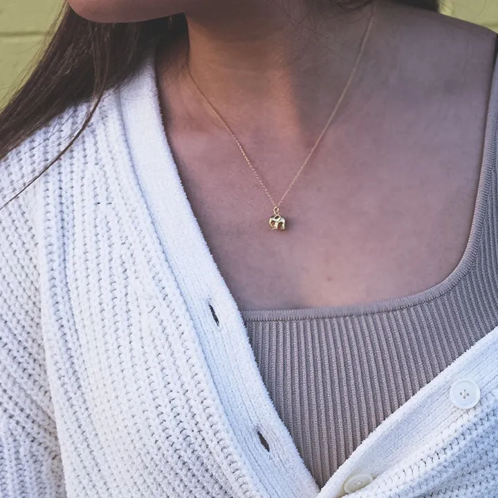 Silver Elephant Necklace