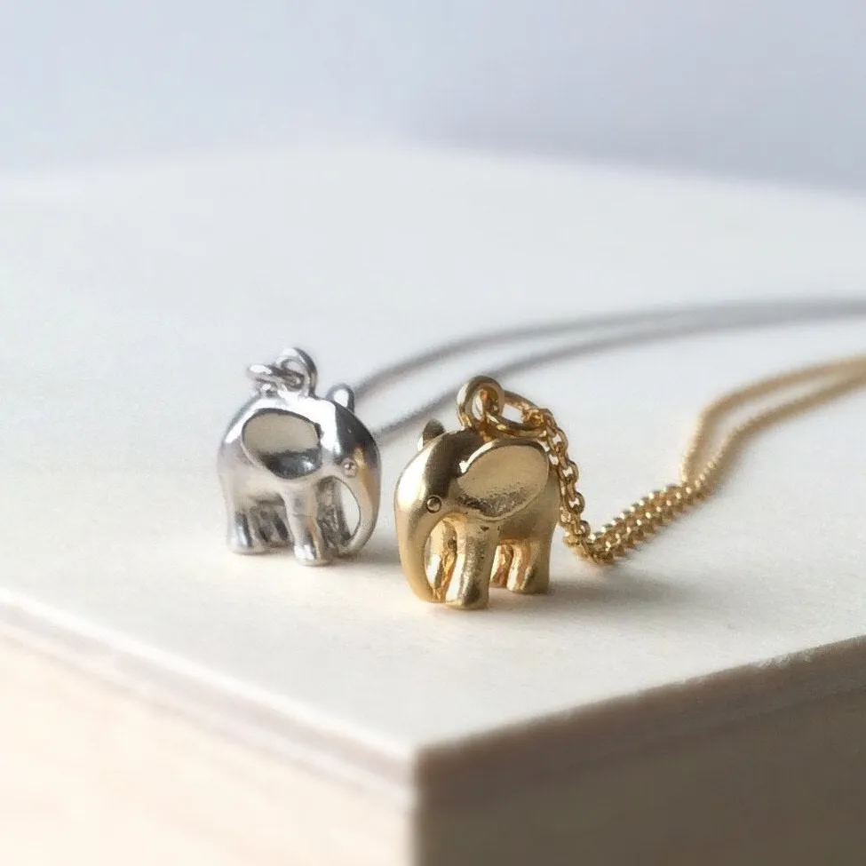 Silver Elephant Necklace