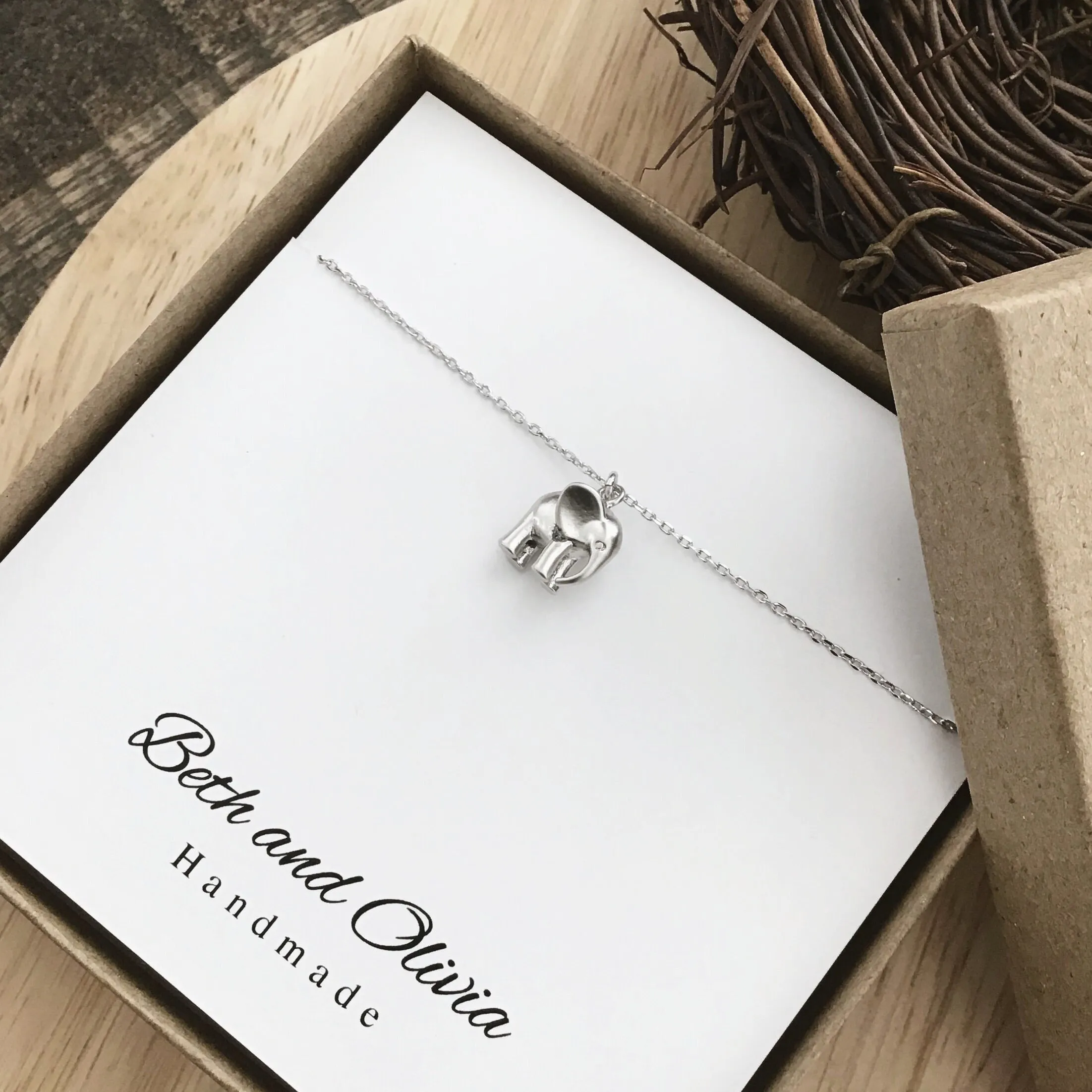 Silver Elephant Necklace