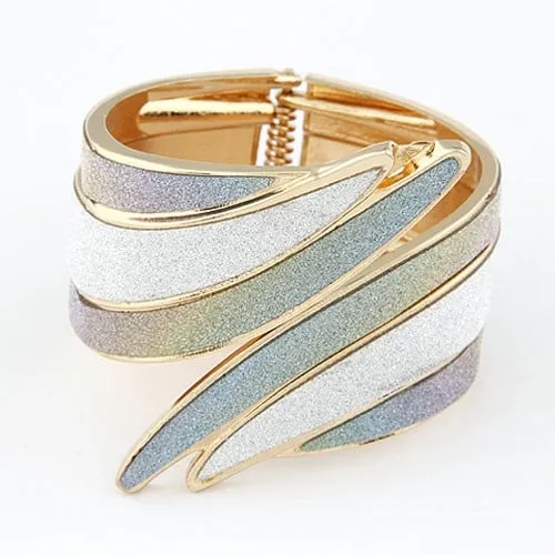 Silver-Gradient Angel Wing Bangle