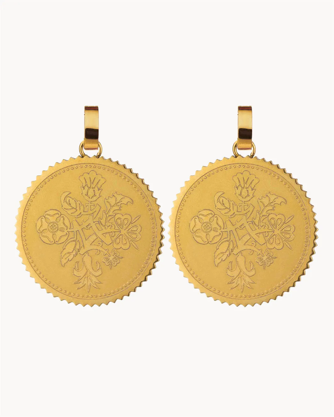 Six Pence Munita Earring Pendants, Gold
