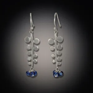 Small Fern Earrings with Kyanite