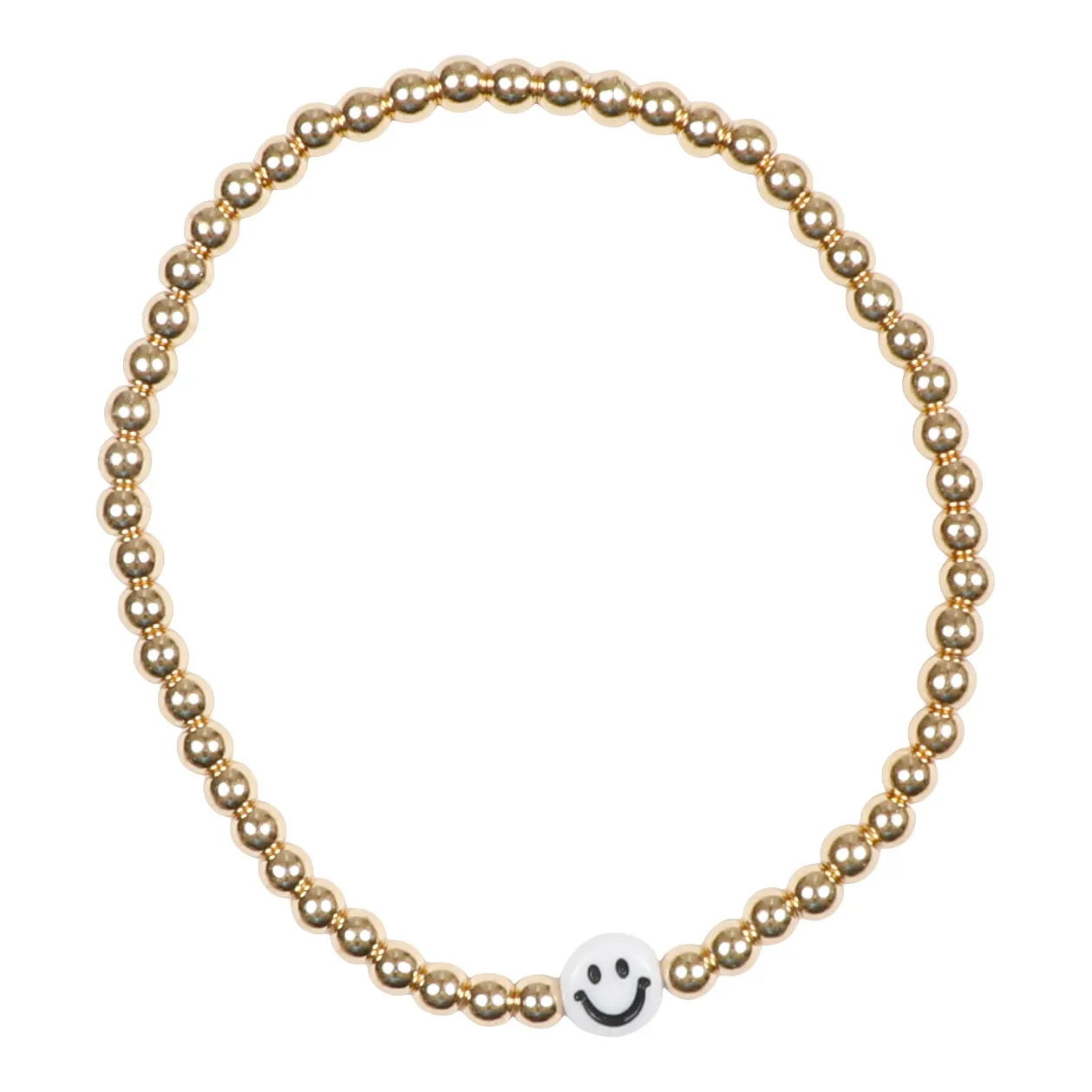 Smiley, XOXO & Smile Gold Ball Bracelet Set