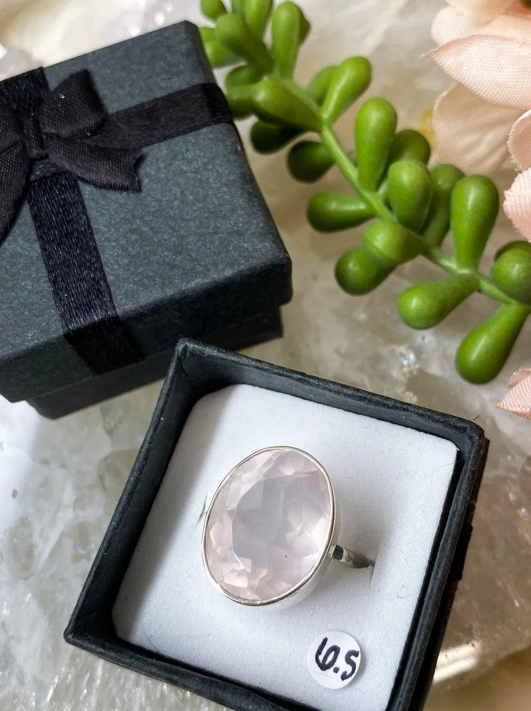 Sterling Silver Rose Quartz Rings