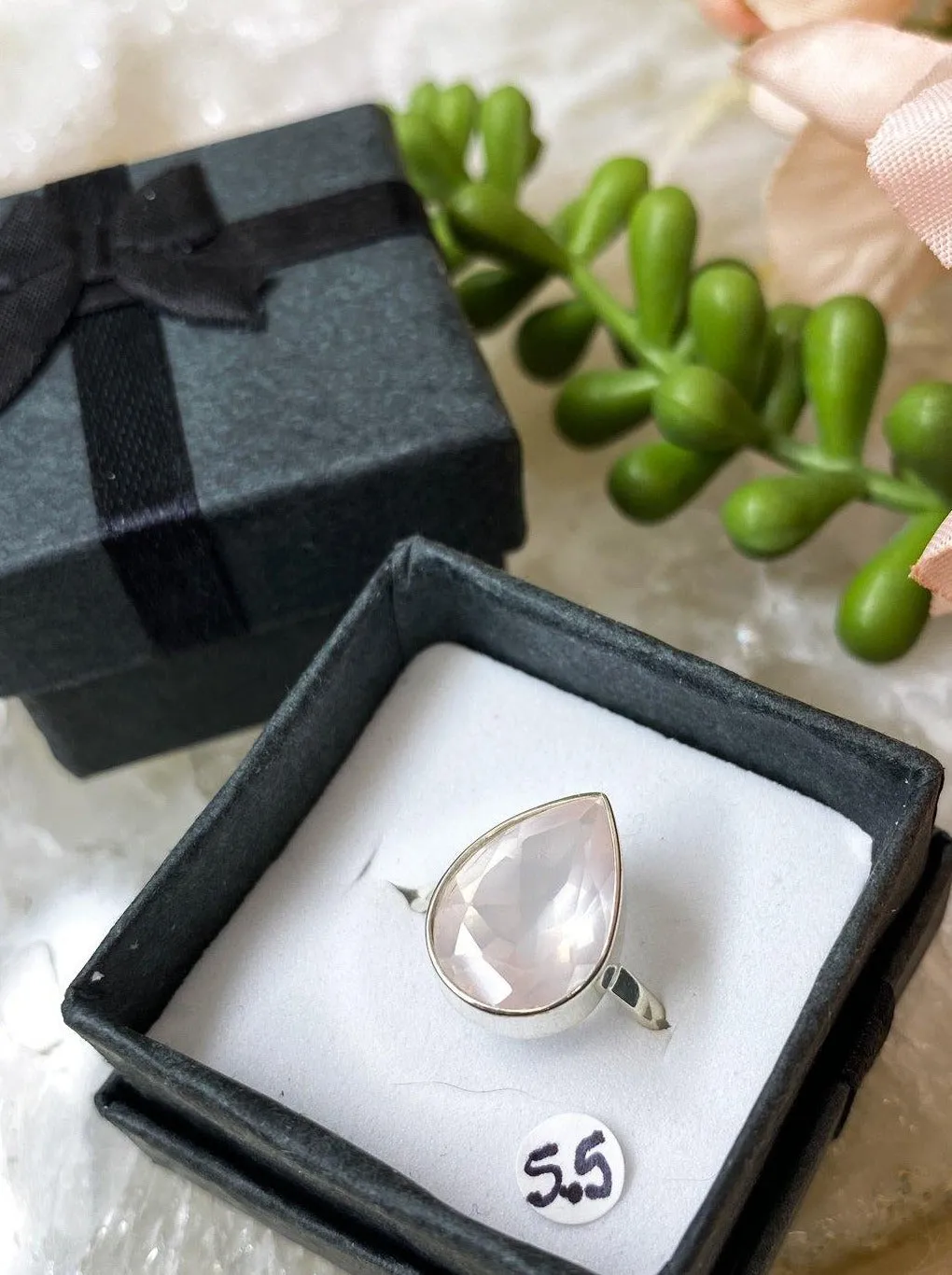 Sterling Silver Rose Quartz Rings